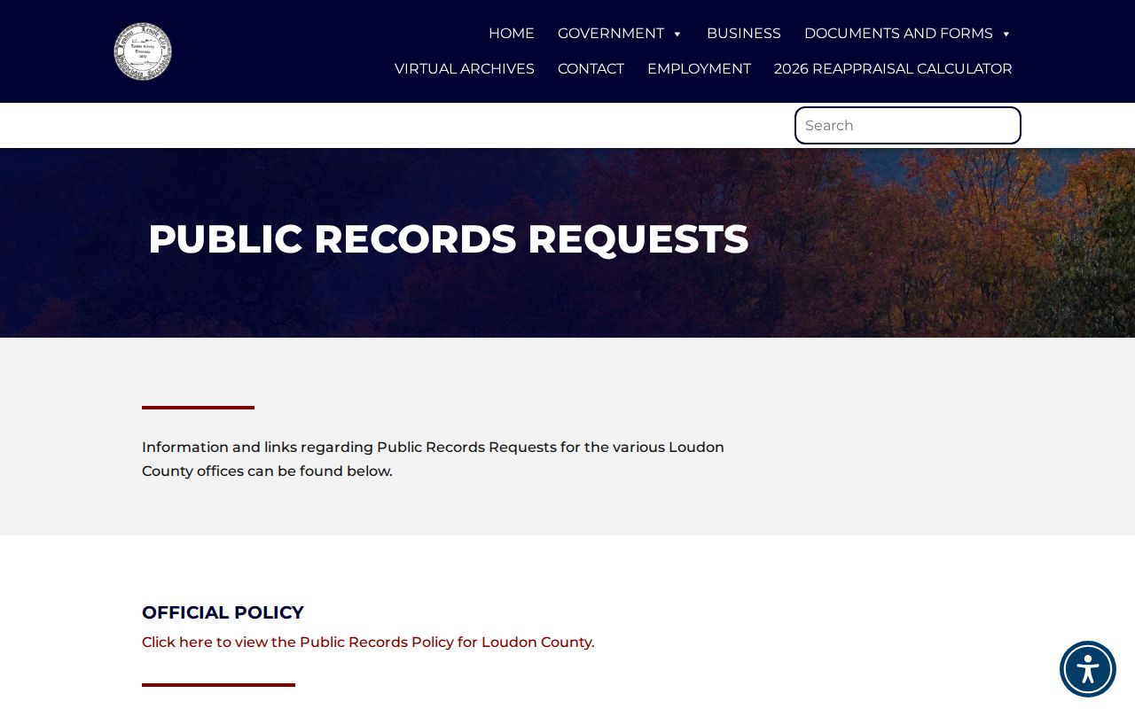 Loudon County 72-hour release public records request route