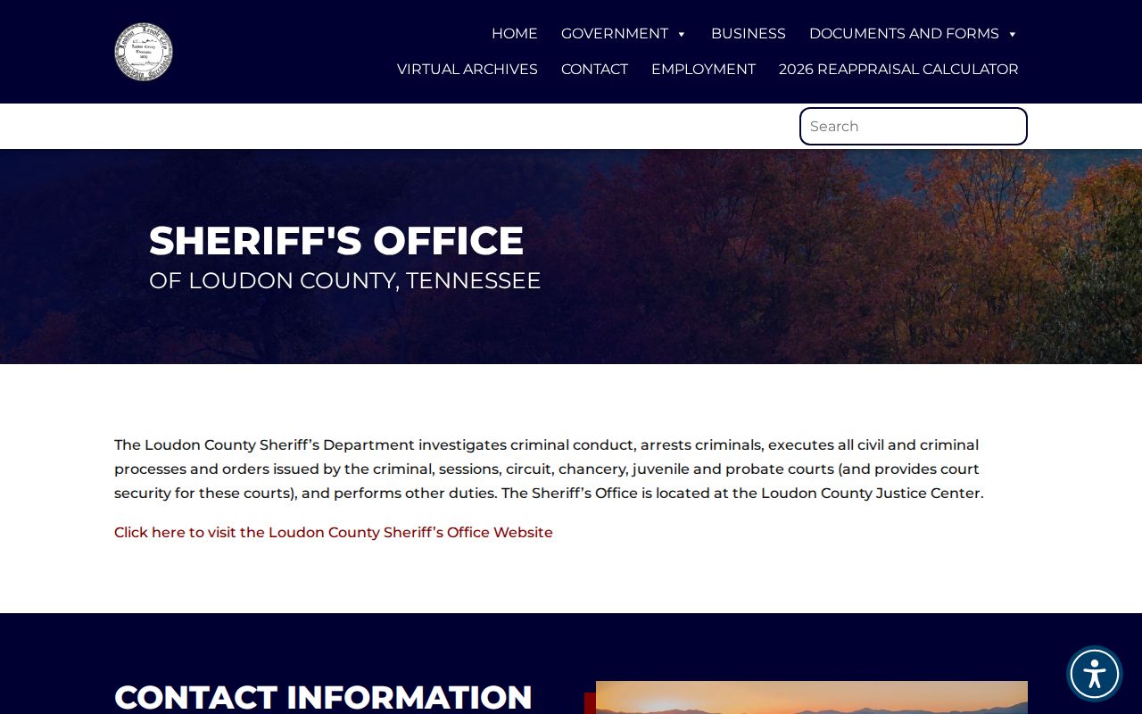 Loudon County Detention Facility operator and release contact source